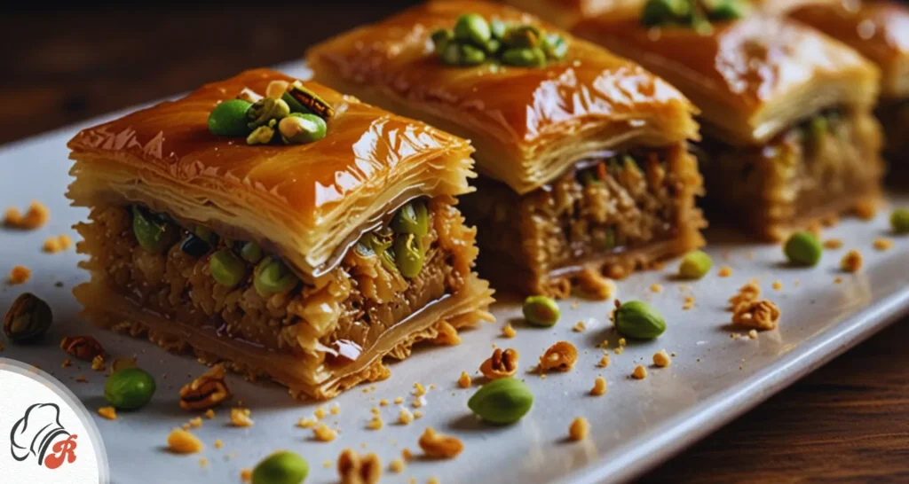 Byzantine baklava with honey and nuts