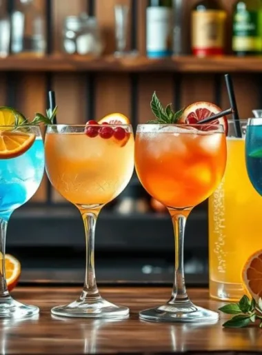 A bartender expertly mixing a jalbitedrinks liquor recipe in a shaker, surrounded by fresh ingredients.