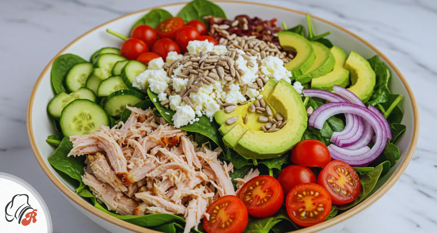 Fresh Salad with Turkey Recipe breast, avocado, and veggies