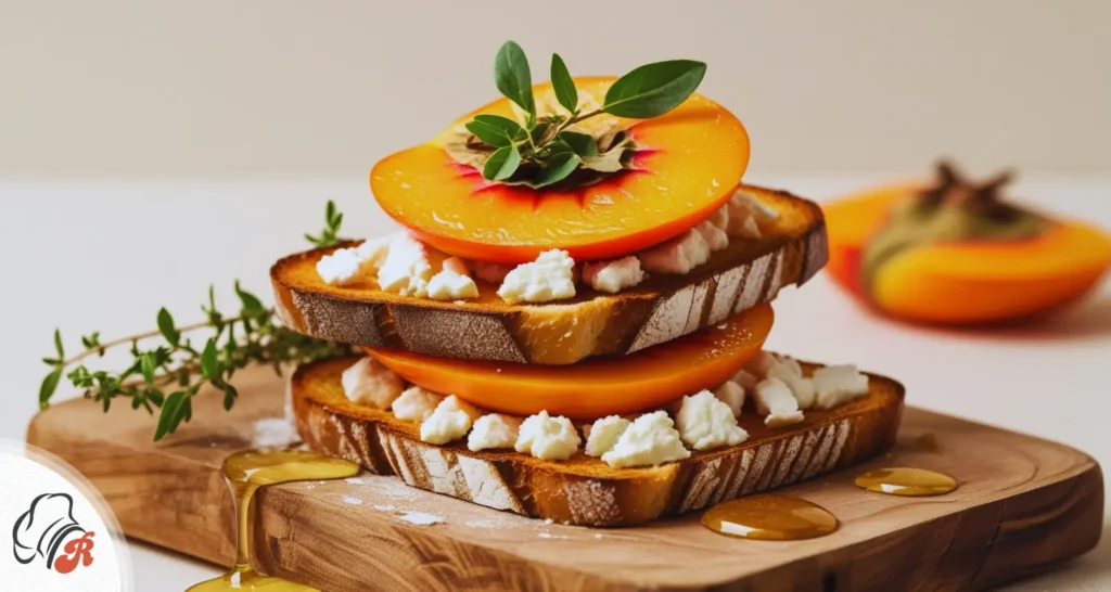 Persimmons and honey for a sweet dish