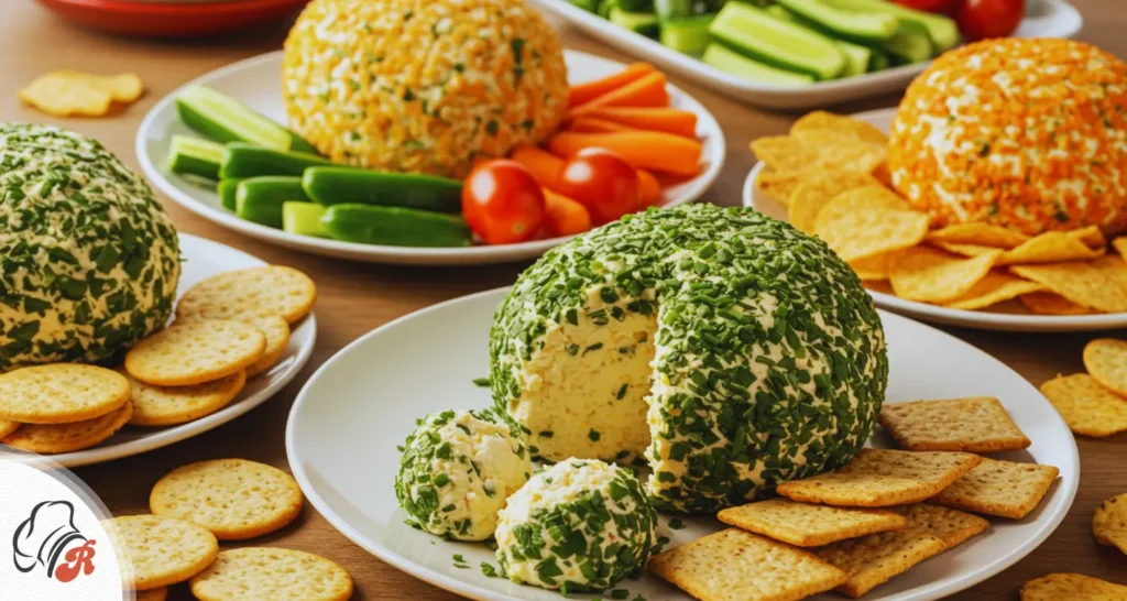 Creative cheese ball coatings with fresh herbs, bacon bits, and seeds