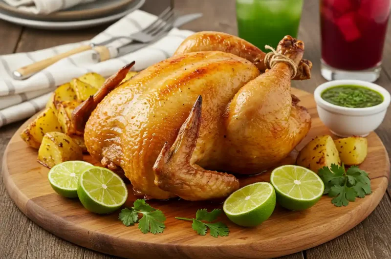 Authentic Peruvian Roasted Chicken Recipe with Zesty Green Sauce