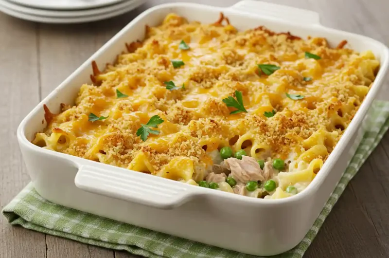 Cheesy Tuna Casserole Without Soup