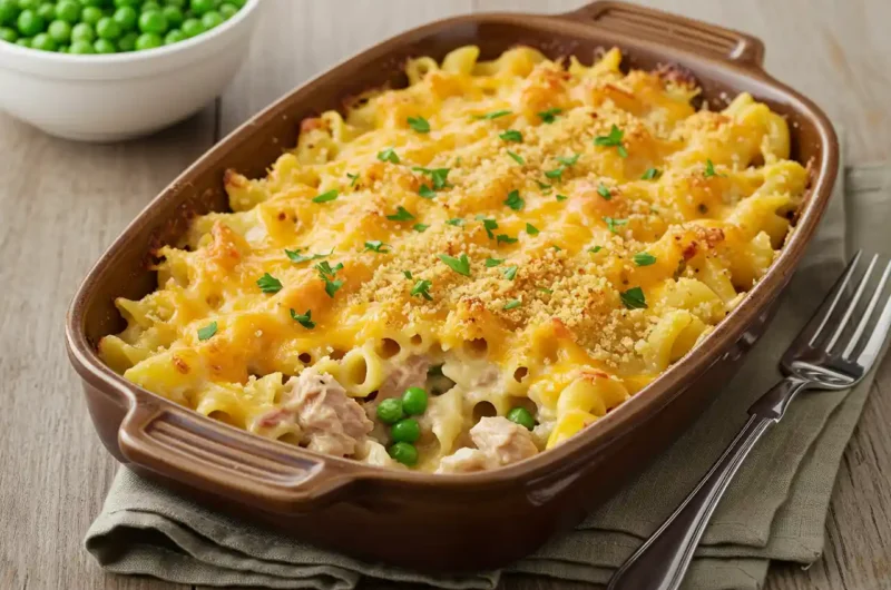 Cheesy Tuna Casserole with Cream of Mushroom Soup