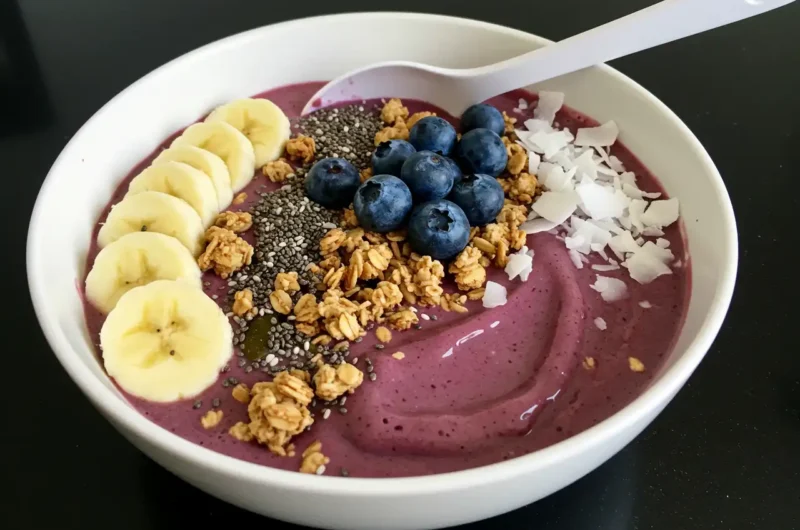 Acai Banana Berry Bliss Smoothie Bowl Recipe