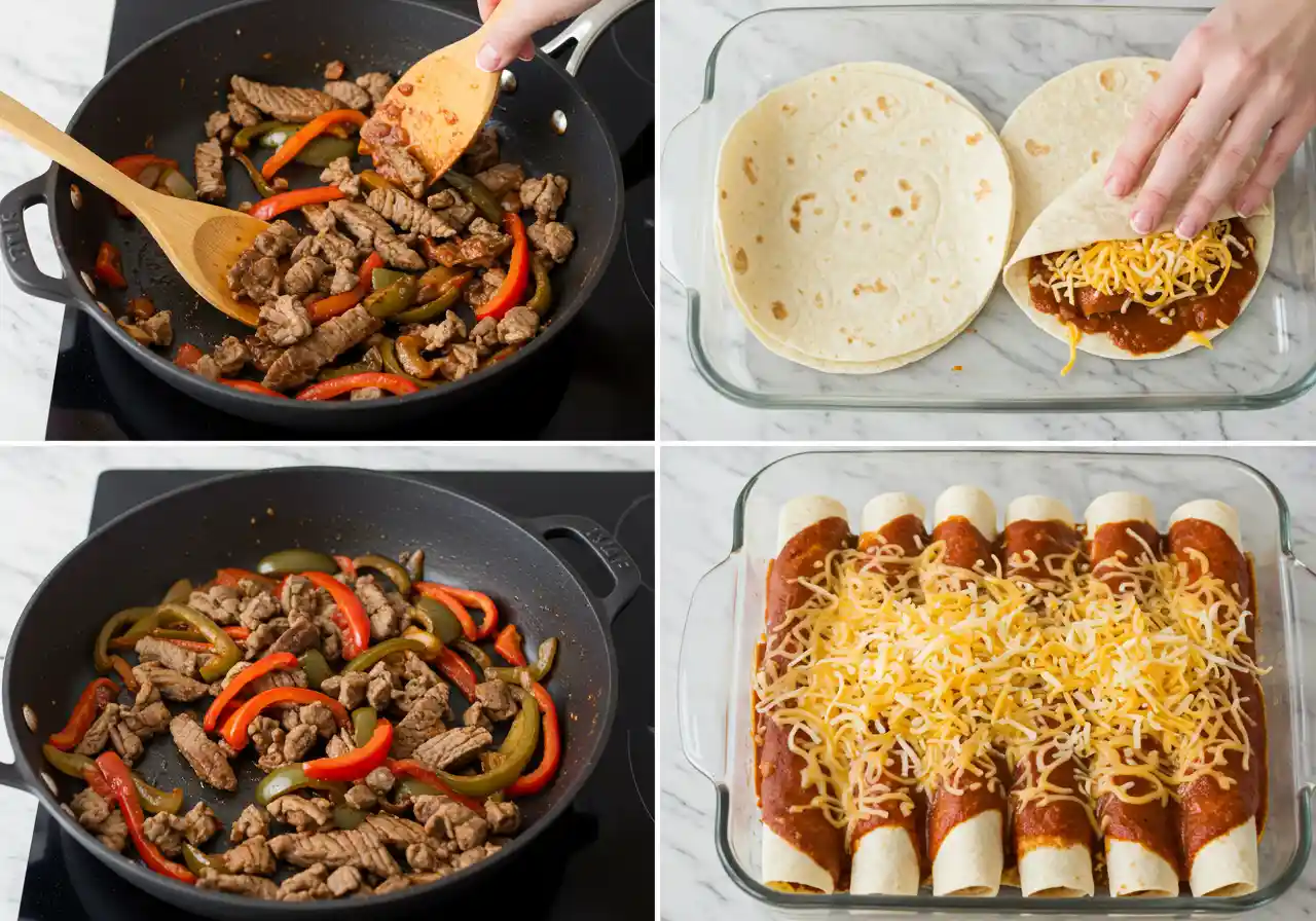 How to Make Enchiladas with Fajita Kit: 7 Easy Steps