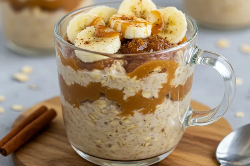 Banana Caramel Overnight Oats Recipe