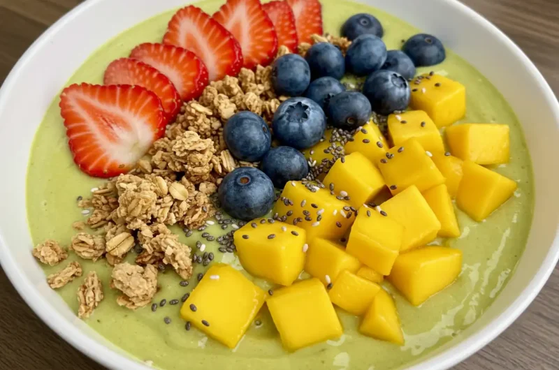 Creamy Avocado Mango Smoothie Bowl Recipe