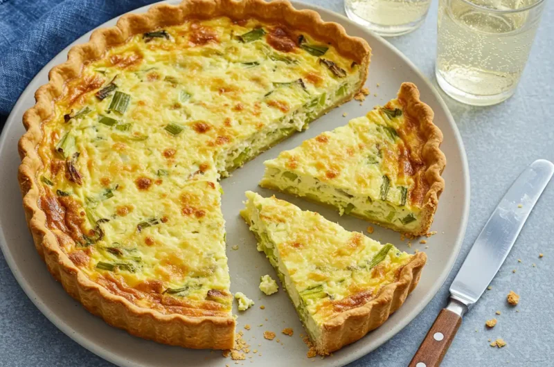 Creamy Cheese and Onion Quiche with Whole Milk (Easy & Delicious)