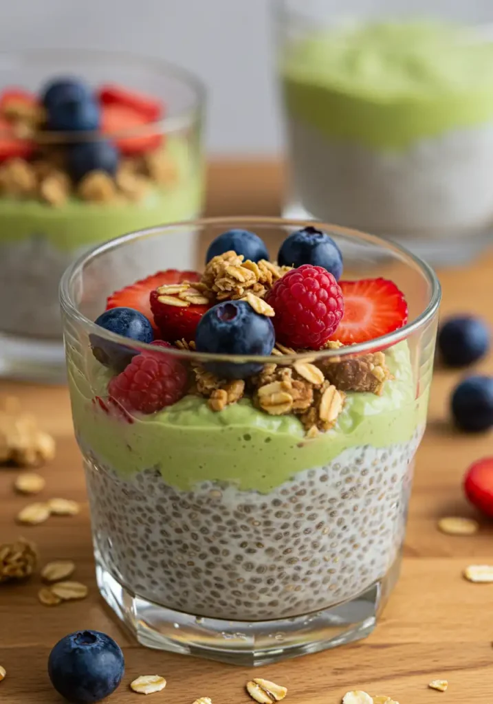 Serving suggestions for presenting Avocado Chia Pudding in delicious and visually appealing ways.