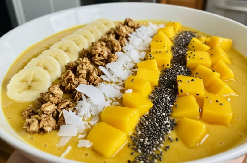 Tropical Banana Mango Smoothie Bowl Recipe