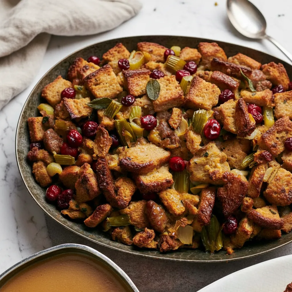 The Best Homemade Cranberry Sage Turkey Stuffing Recipe