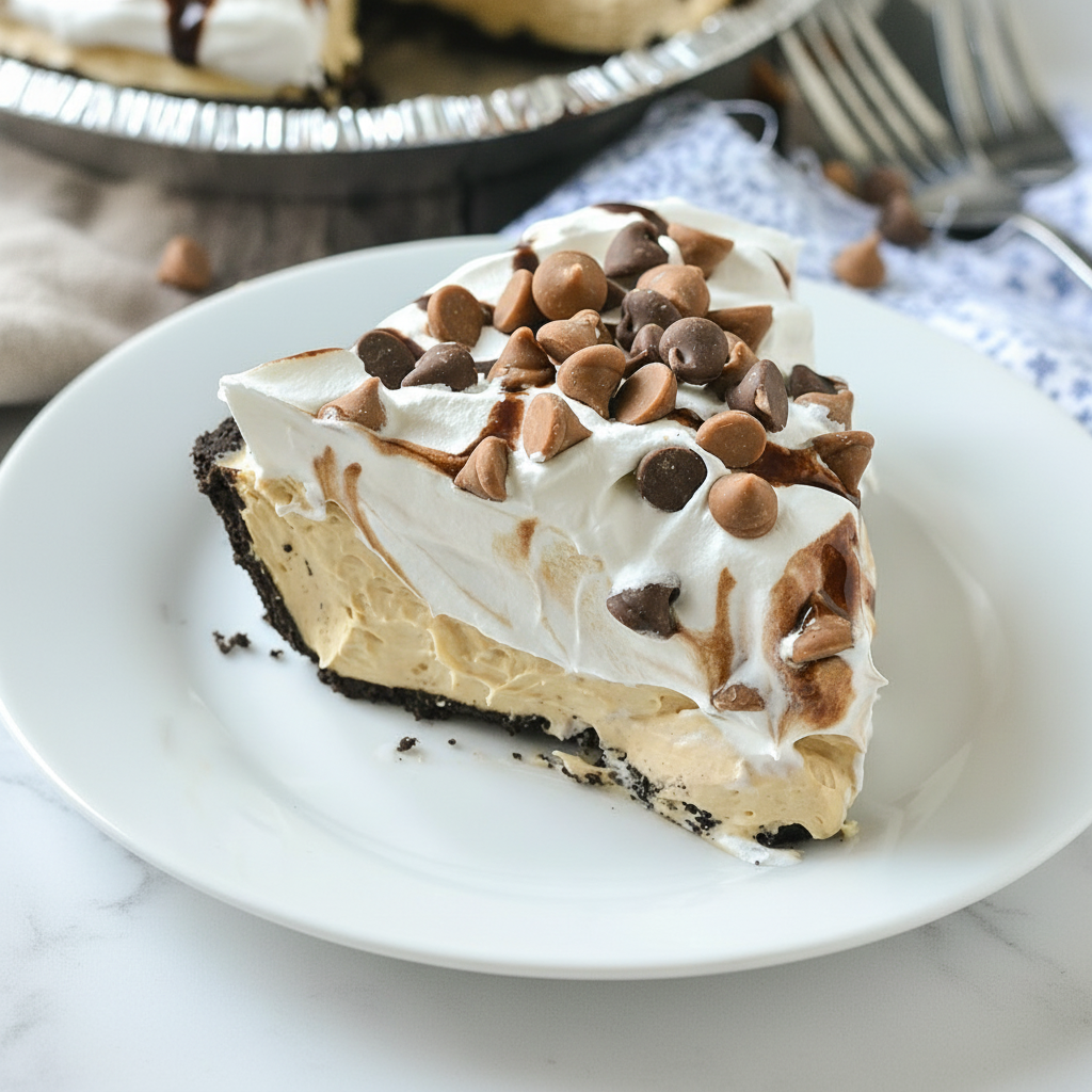 Creamy No Bake Peanut Butter Pie with Cool Whip