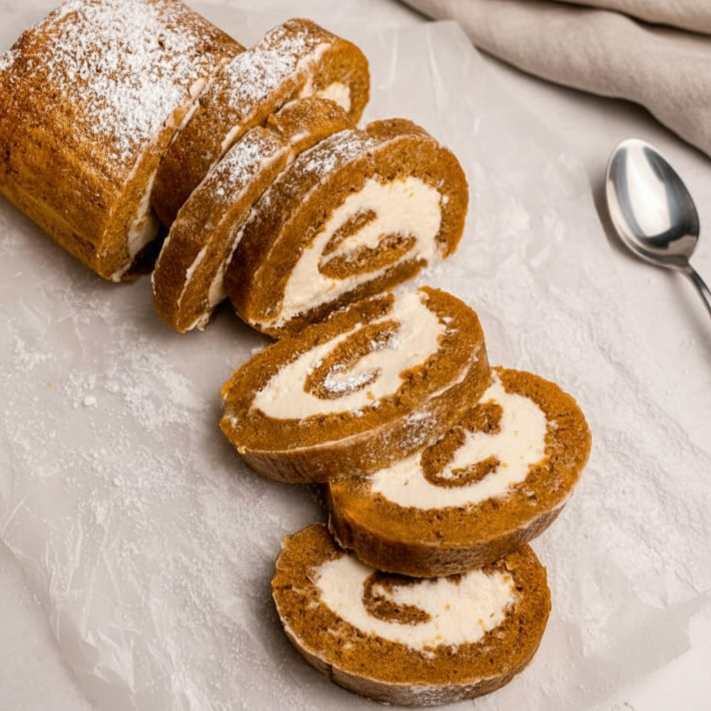 Easy Classic Pumpkin Roll with Cream Cheese Filling