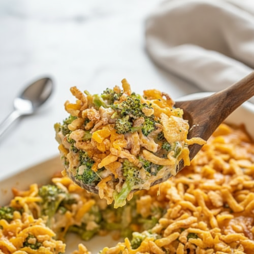 Easy French Onion Broccoli Cheese Casserole