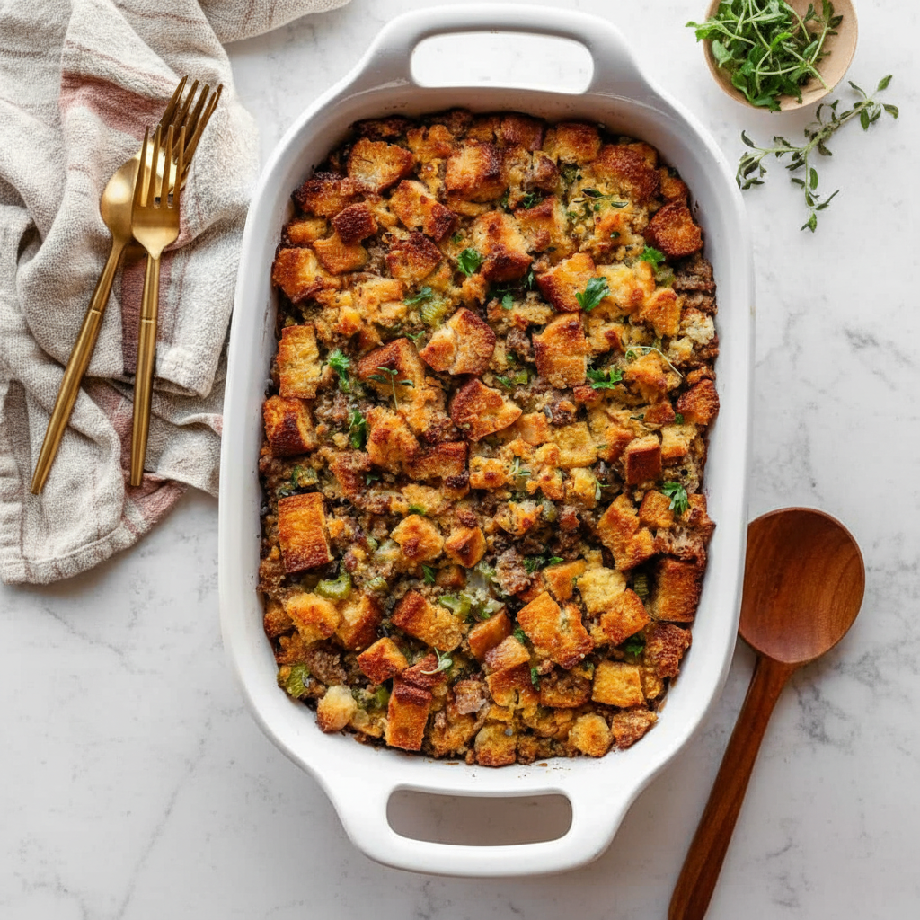 Easy Homemade Cornbread Stuffing