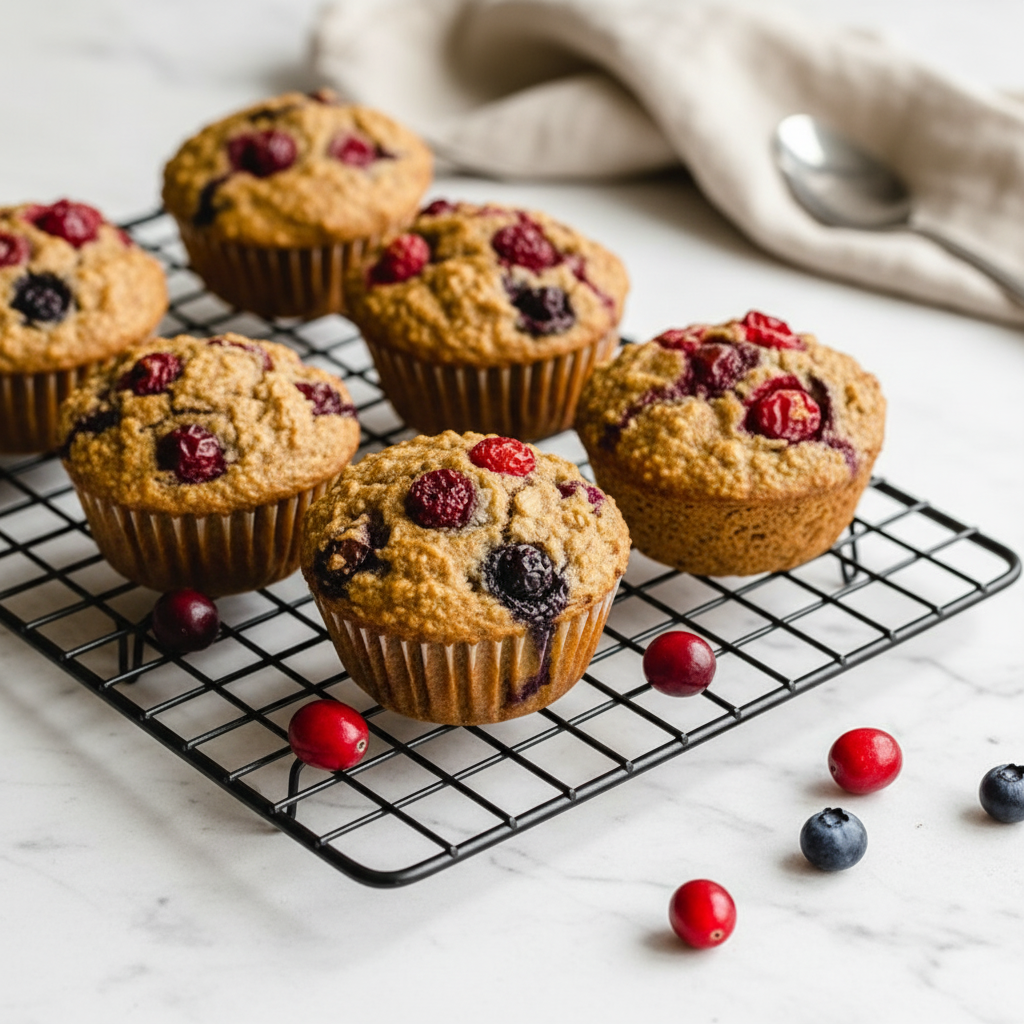Healthy Oatmeal Cranberry Muffins
