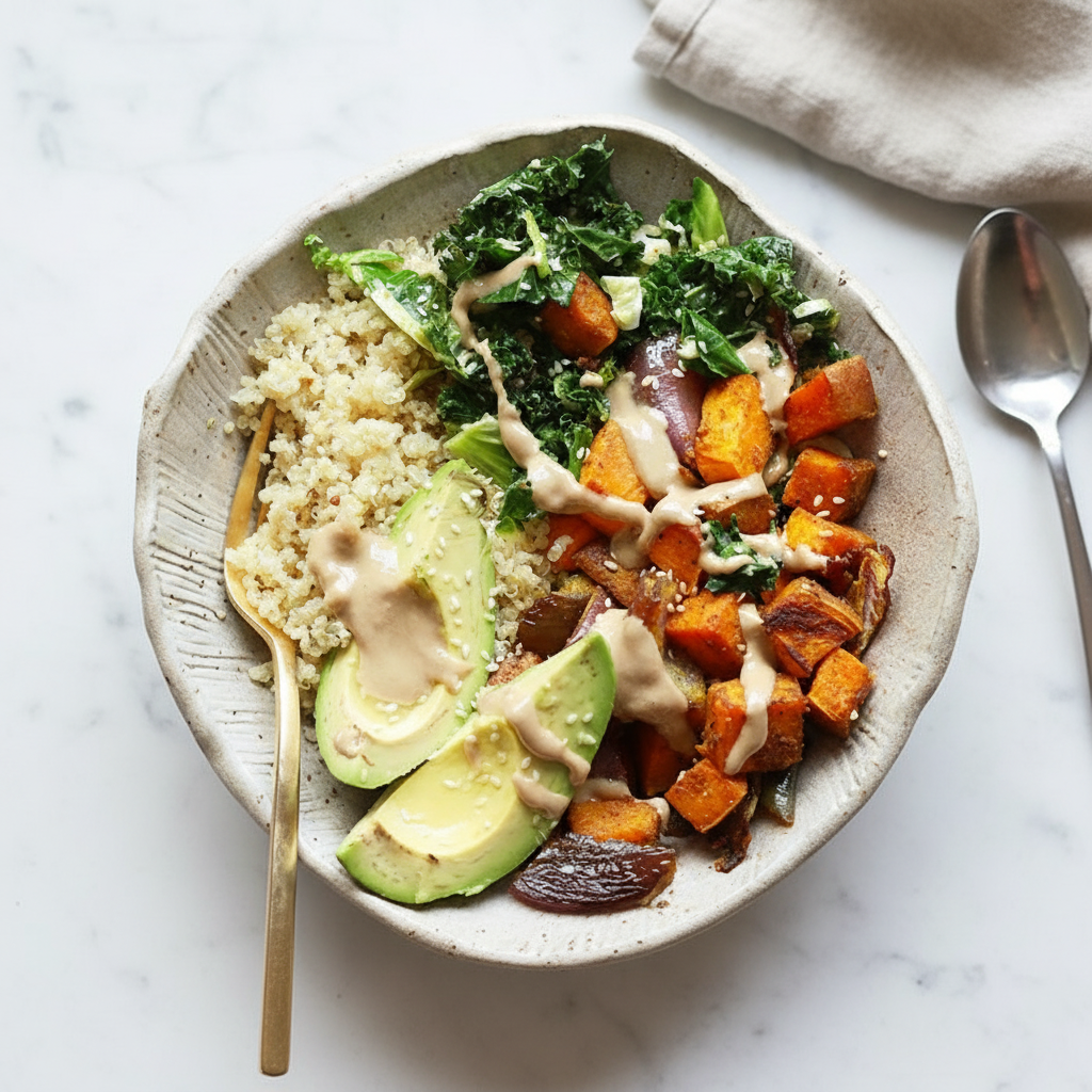 Healthy Vegan Sweet Potato Dinner Bowls