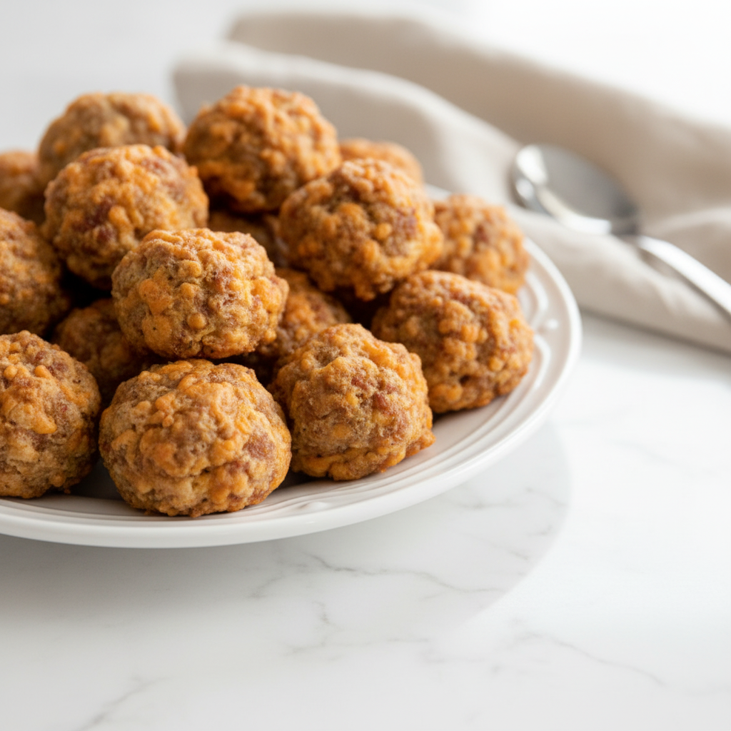 Homemade Cream Cheese Sausage Balls Without Bisquick