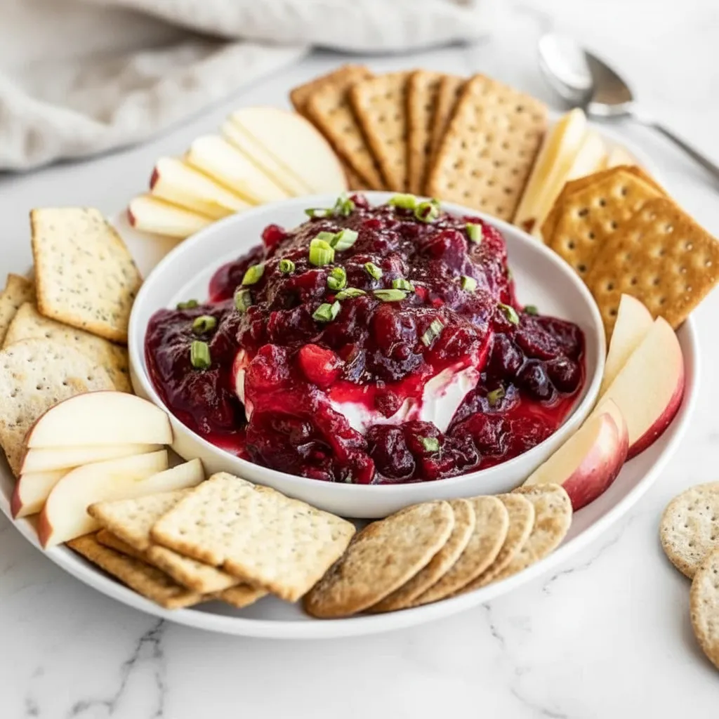 Irresistible Cranberry Cream Cheese Dip: Perfect Friendsgiving Party Appetizer