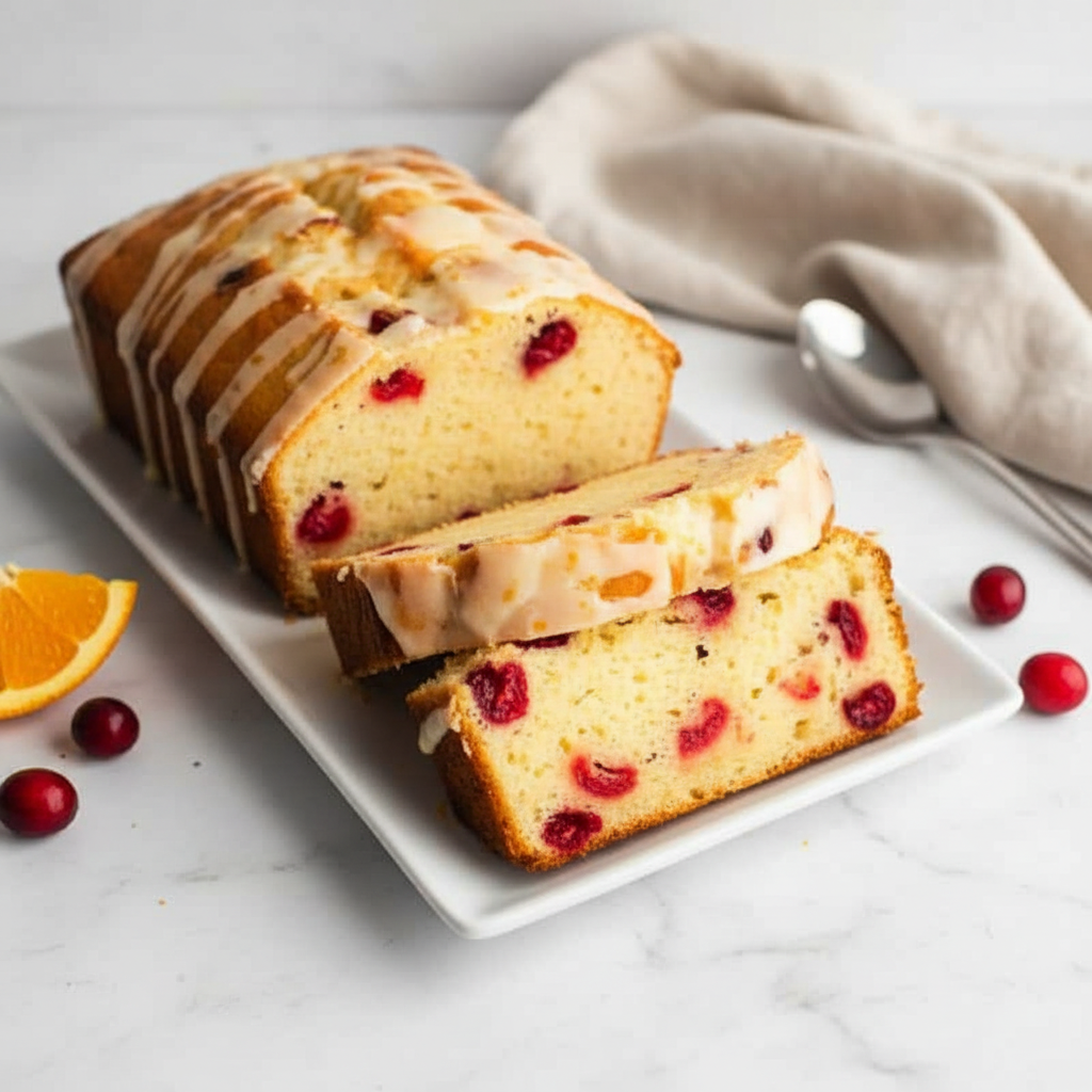 Moist Cranberry Orange Loaf Cake Recipe