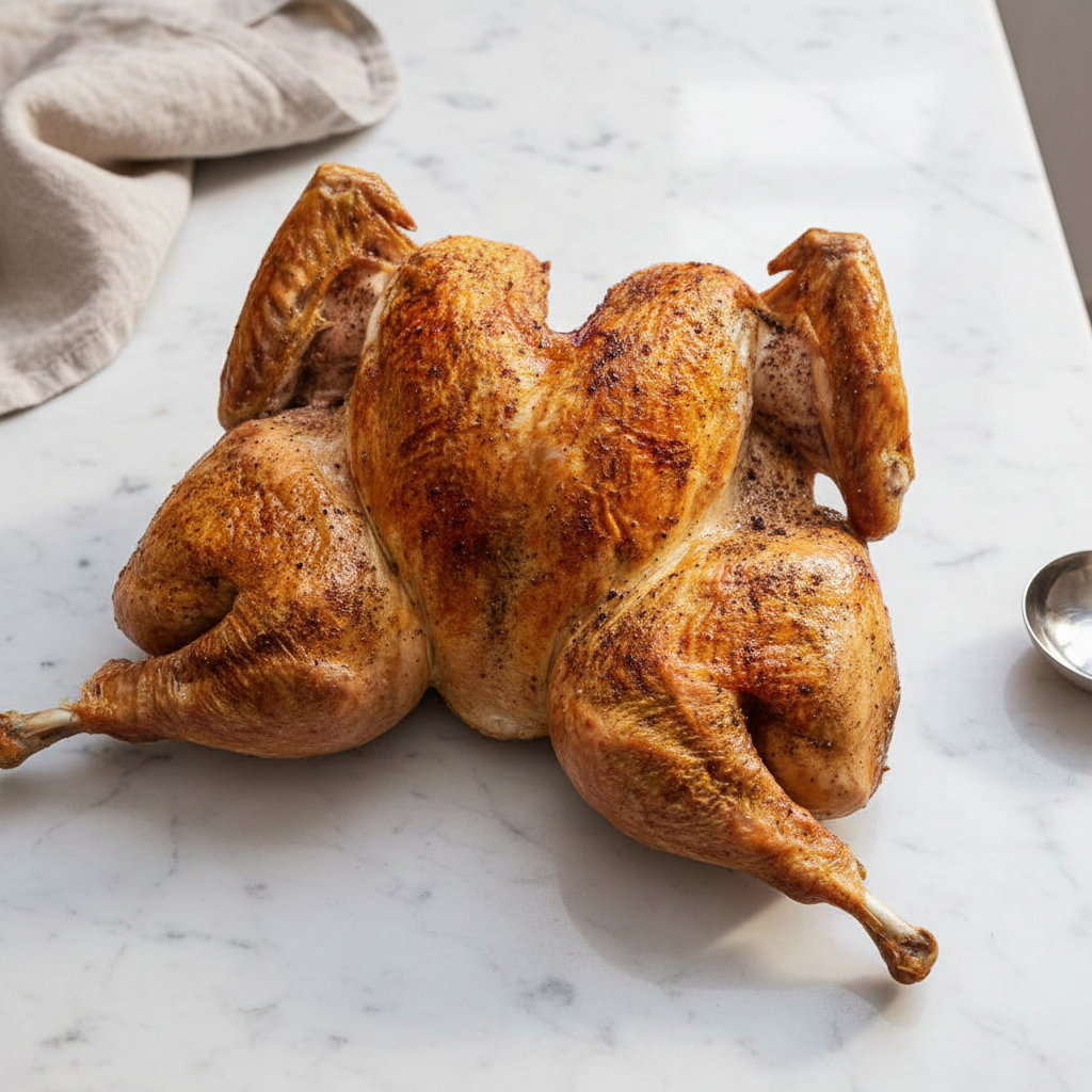 Perfectly Crispy Oven Roasted Spatchcock Turkey