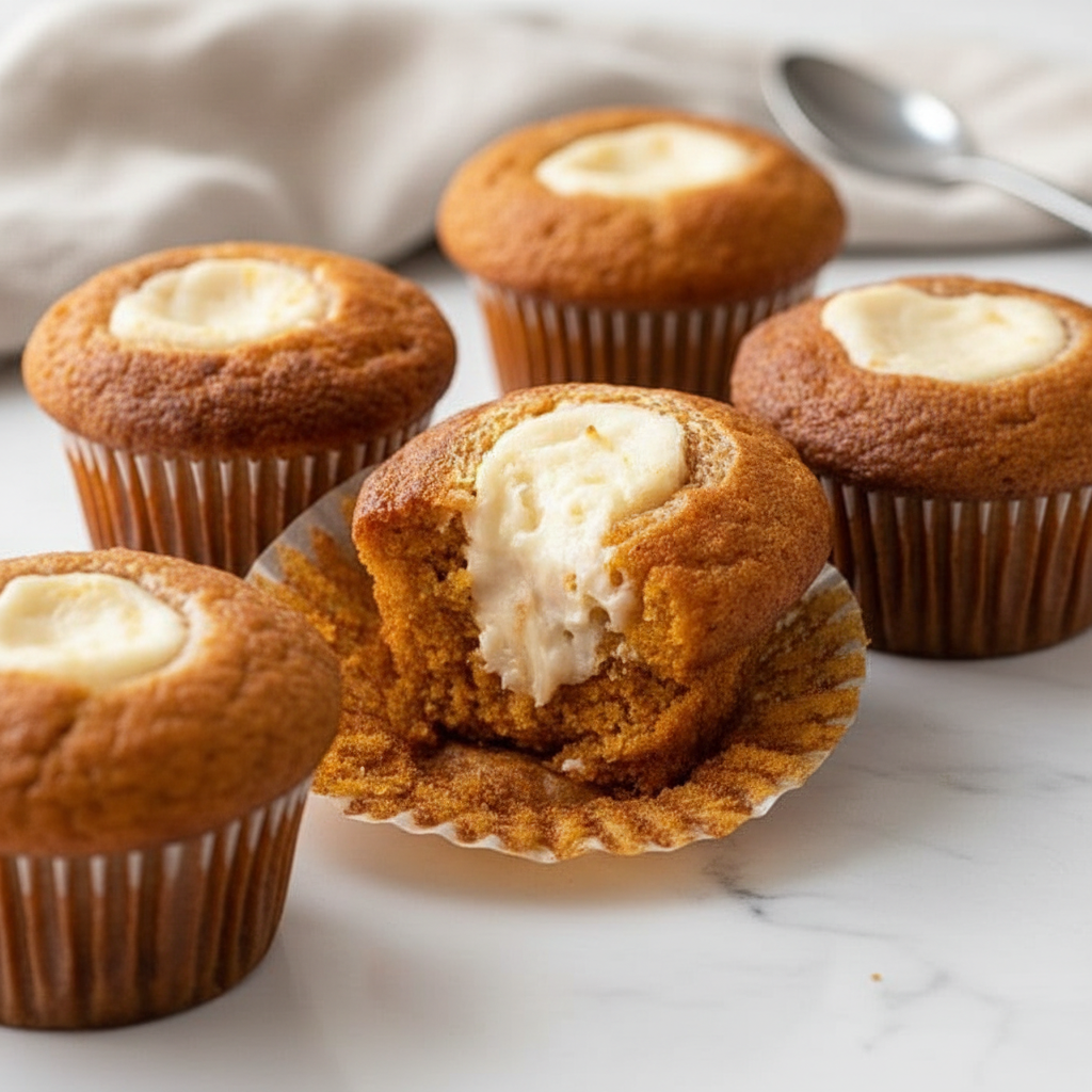 Starbucks Style Pumpkin Cheesecake Muffins